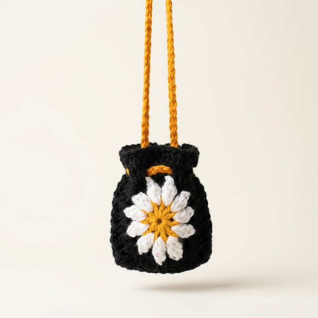 Daisy Crochet Earbuds Case