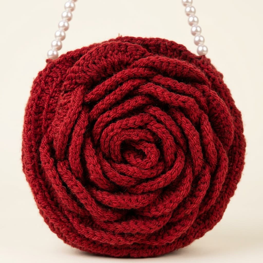 Rose Bloom Crochet Clutch, photo 2